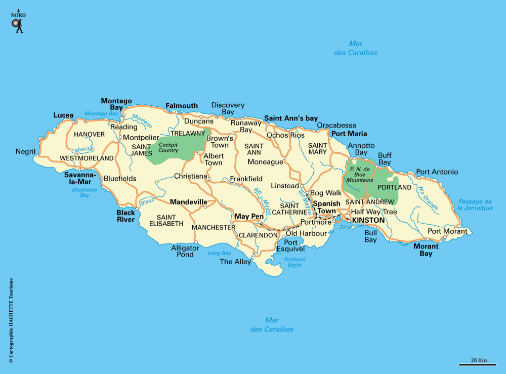 Carte Jamaïque - Plan Jamaïque