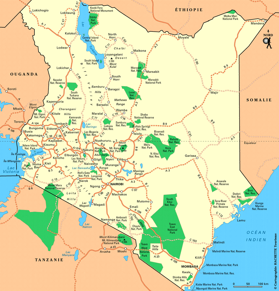 Carte Kenya - Plan Kenya