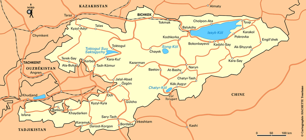 Carte Kirghizistan - Plan Kirghizistan