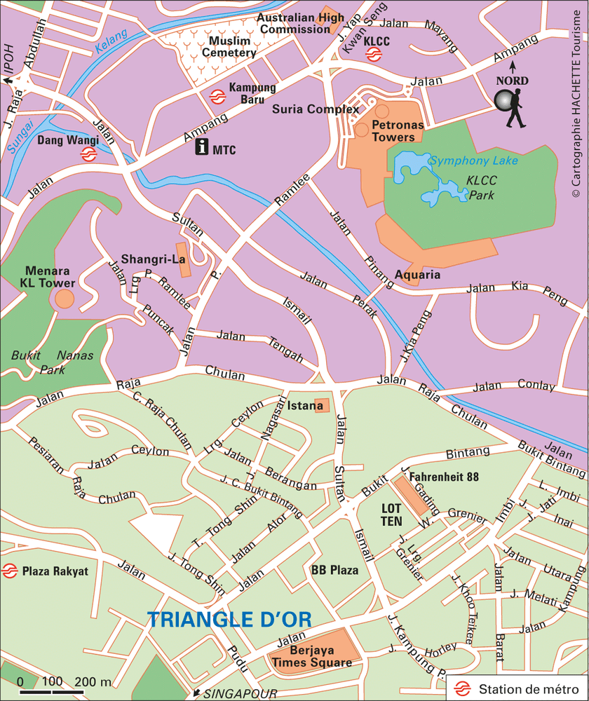 Carte Kuala Lumpur Triangle d'or - Plan Kuala Lumpur Triangle d'or