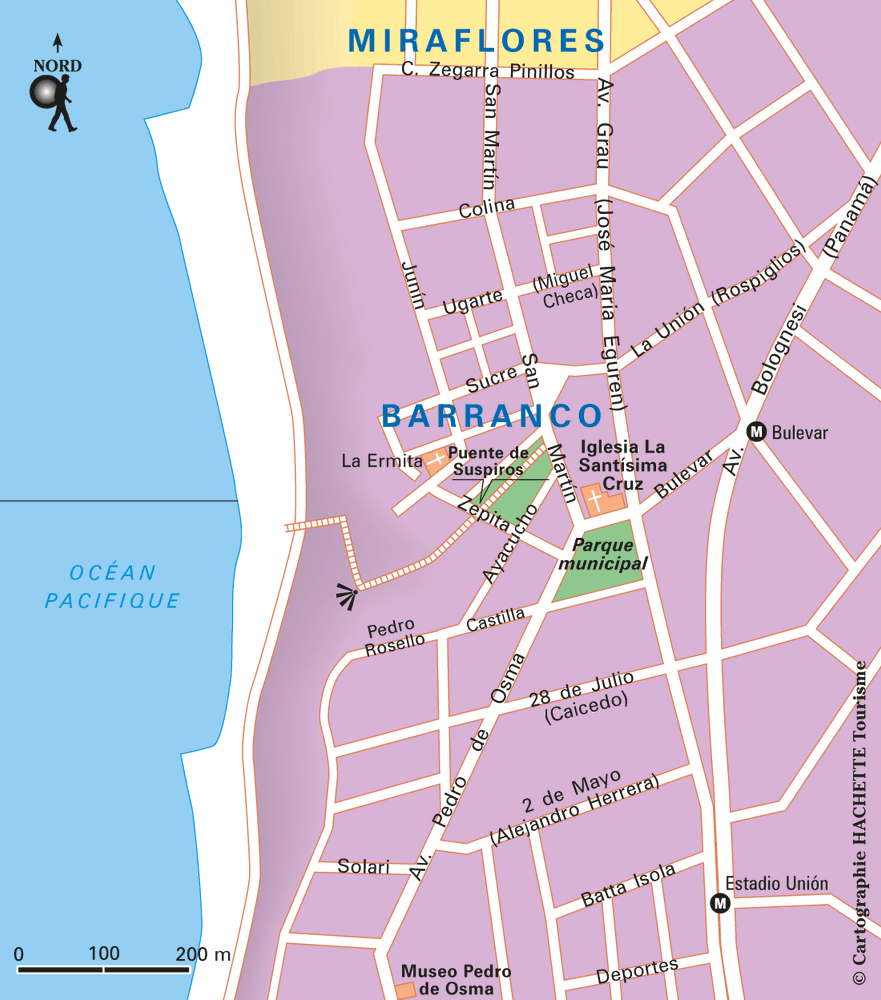 Carte Lima Barranco - Plan Lima Barranco