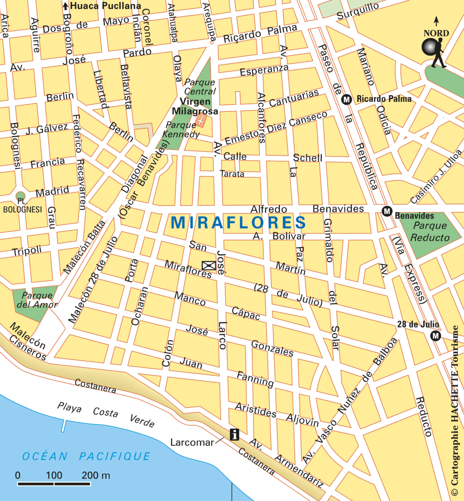 Carte Lima Miraflores - Plan Lima Miraflores