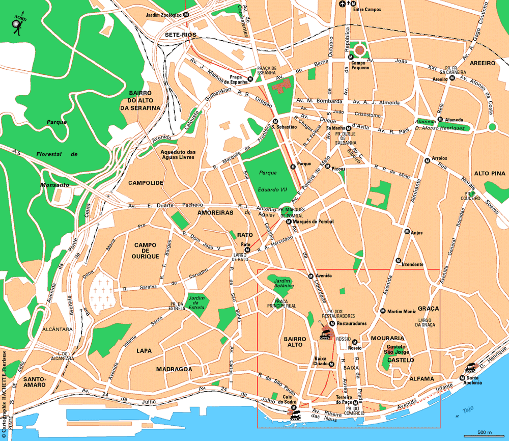 Carte Lisbonne : Plan général - Plan Lisbonne : Plan général