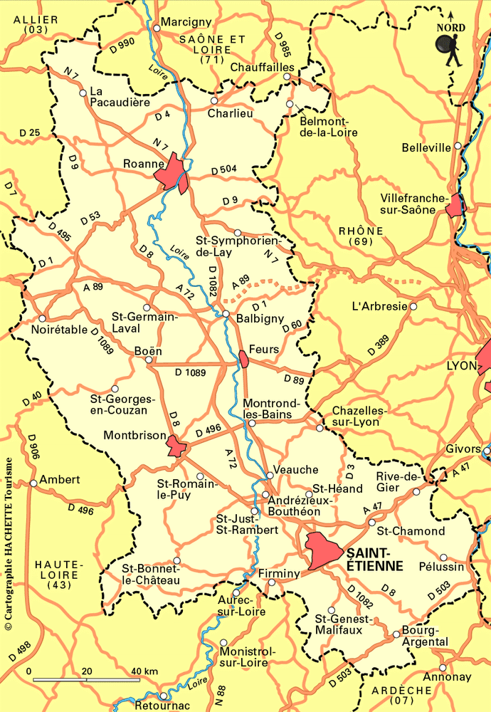 Carte Loire - Plan Loire