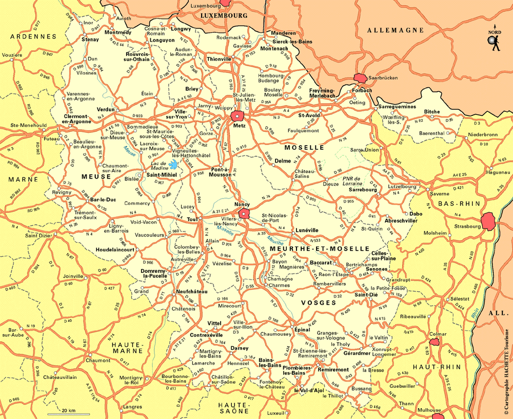 Carte Lorraine - Plan Lorraine