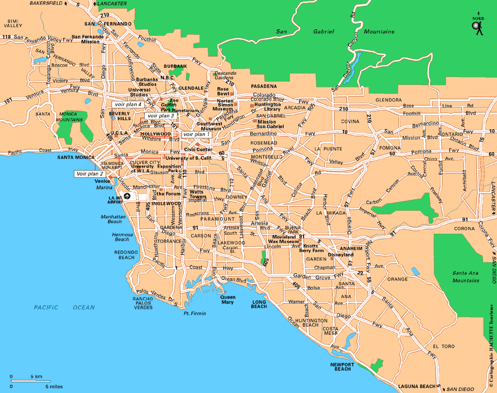 Carte Los Angeles : Plan général - Plan Los Angeles : Plan général