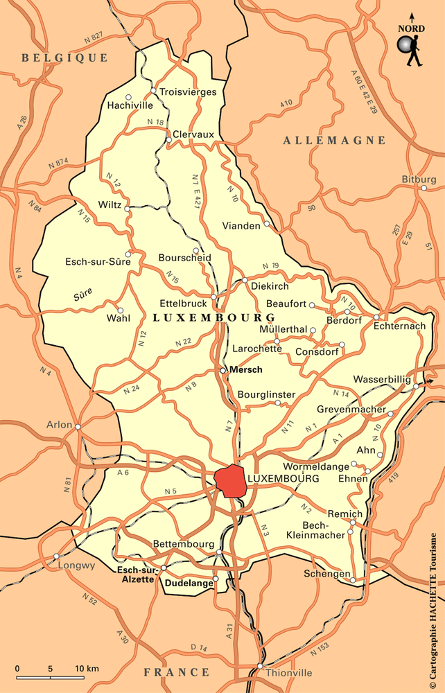 Carte Luxembourg - Plan Luxembourg
