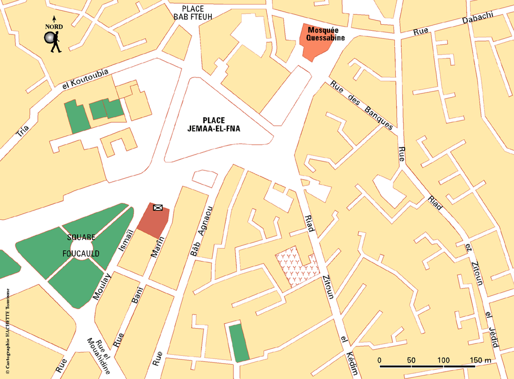 Carte Place Jemaa-El-Fna - Plan Place Jemaa-El-Fna