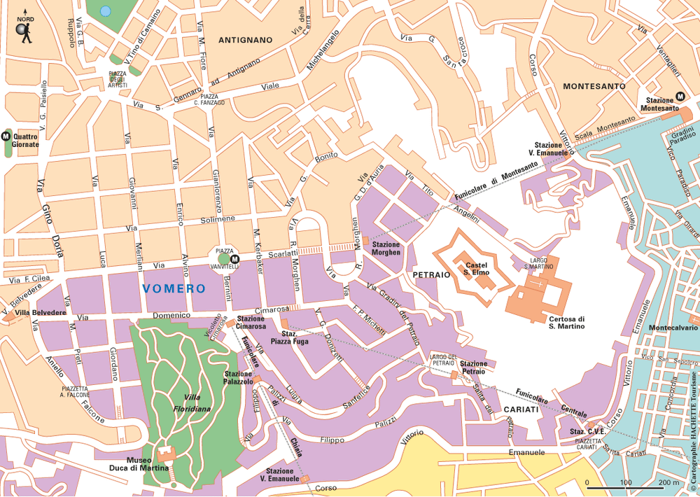 Carte Naples Castel Sant'Elmo - Plan Naples Castel Sant'Elmo