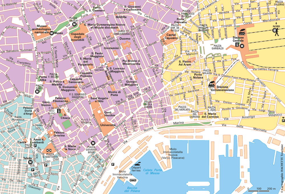 Carte Naples Centre historique - Plan Naples Centre historique
