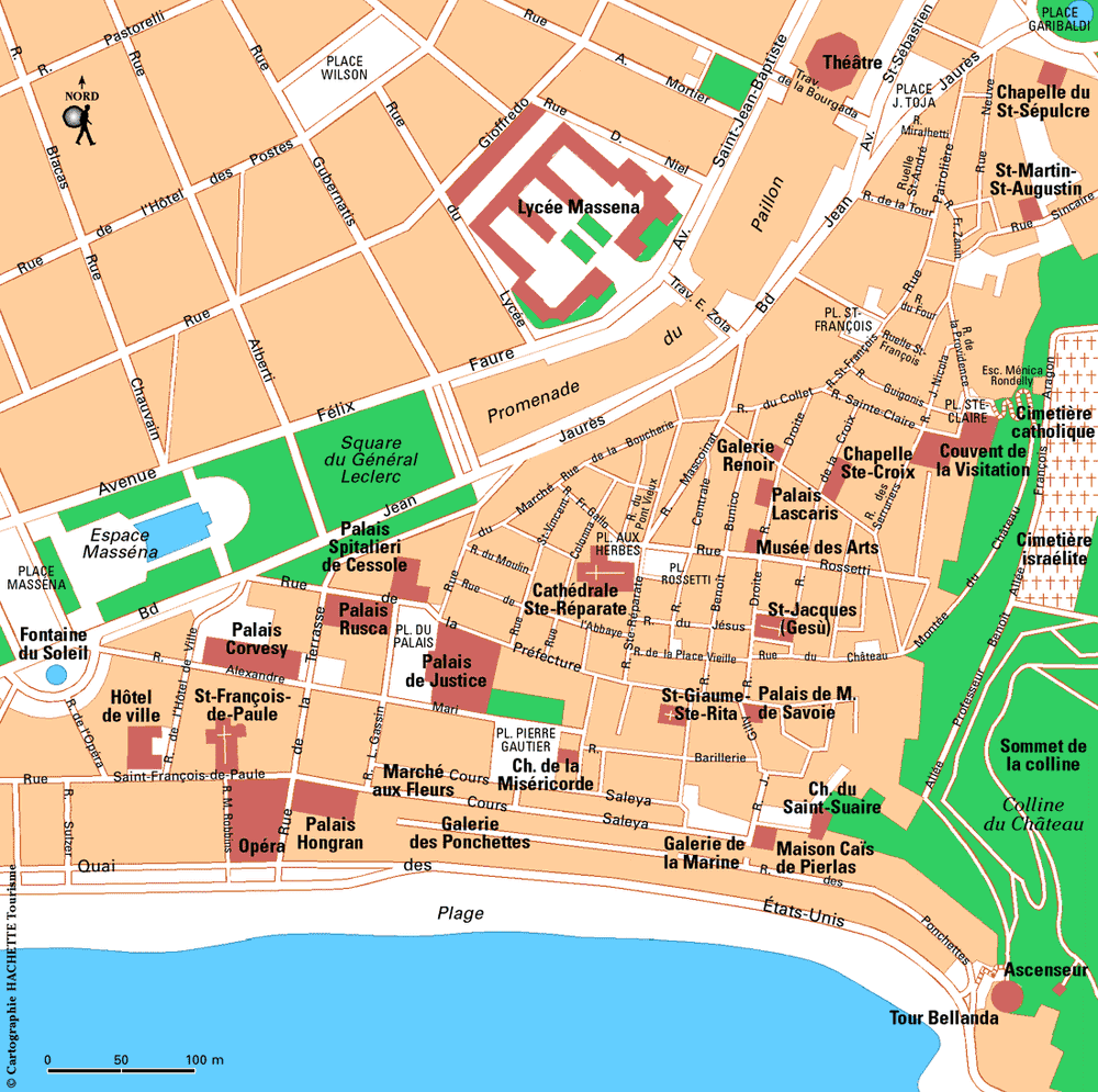 Carte Nice : Plan détaillé - Plan Nice : Plan détaillé