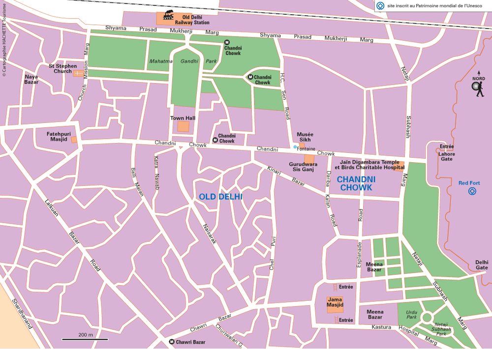 Carte Delhi Old Delhi - Plan Delhi Old Delhi