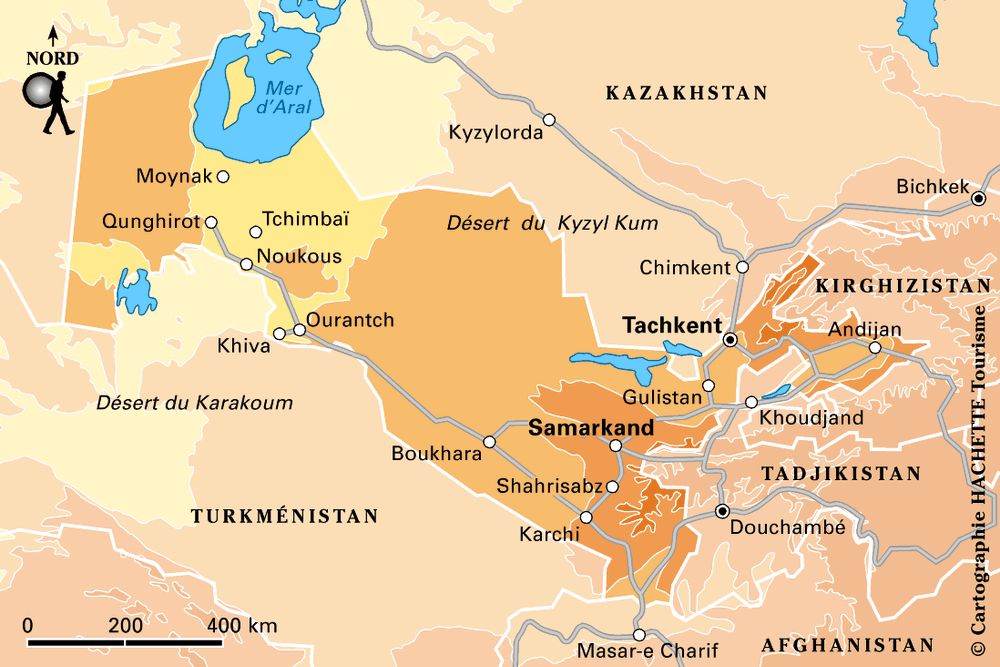 Carte Ouzbékistan - Plan Ouzbékistan