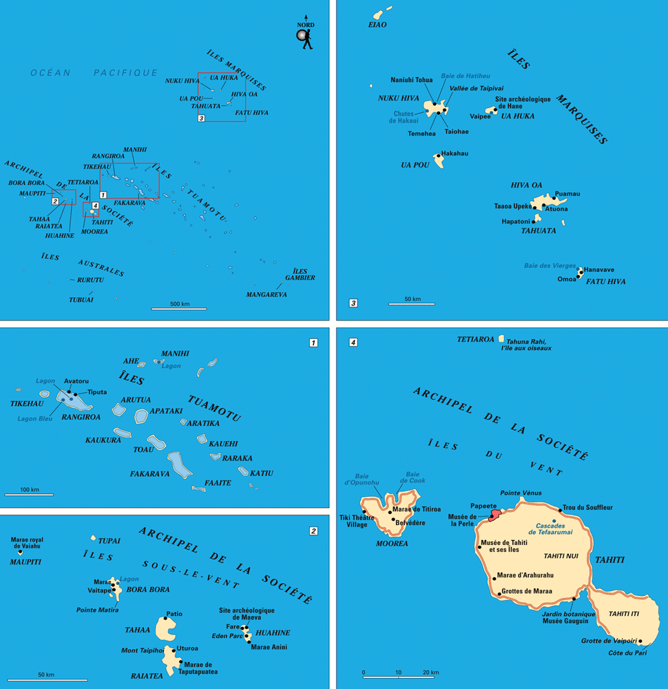 Carte Polynésie - Plan Polynésie