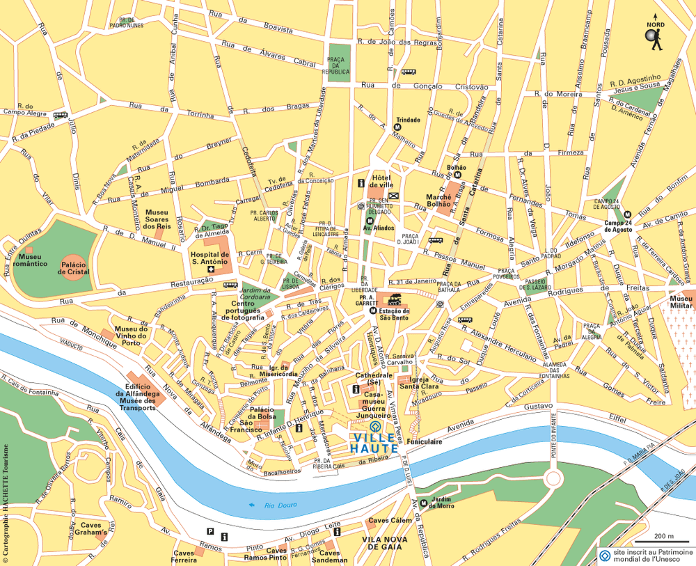 Carte Porto Centre-ville - Plan Porto Centre-ville
