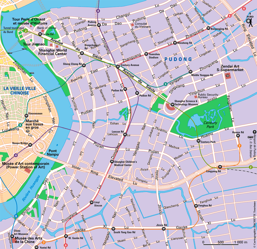 Carte Pudong - Plan Pudong