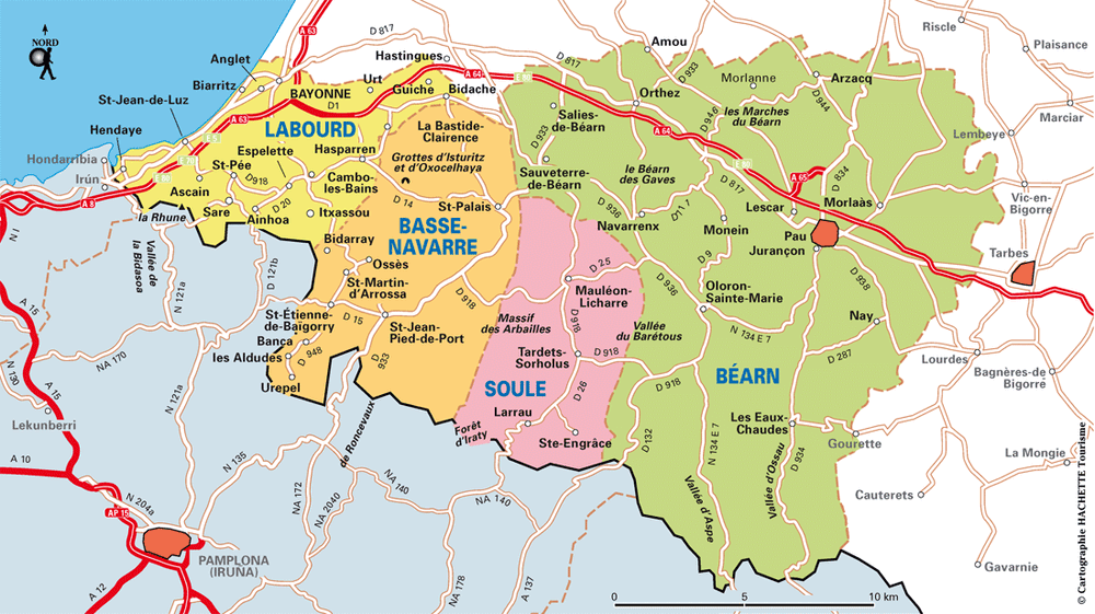 Carte Pyrénées-Atlantiques - Plan Pyrénées-Atlantiques