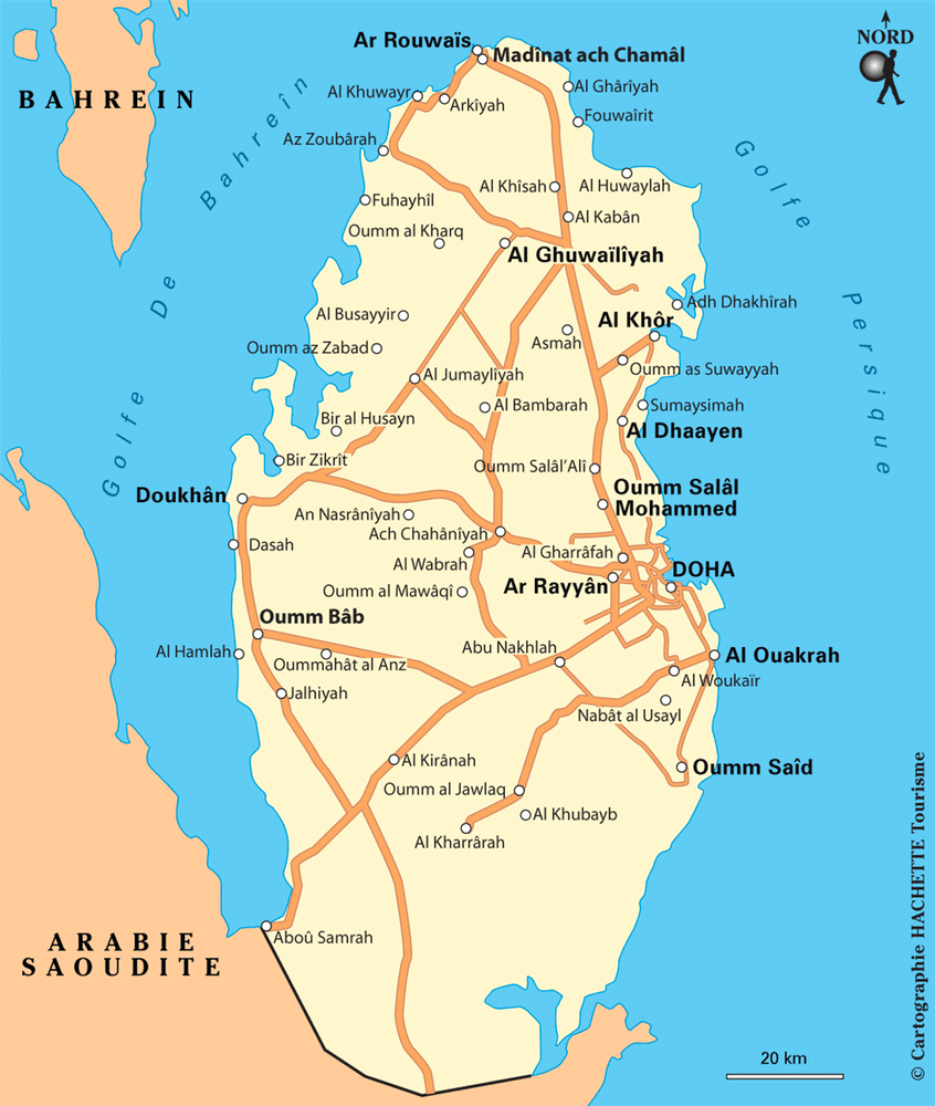 Carte Qatar - Plan Qatar