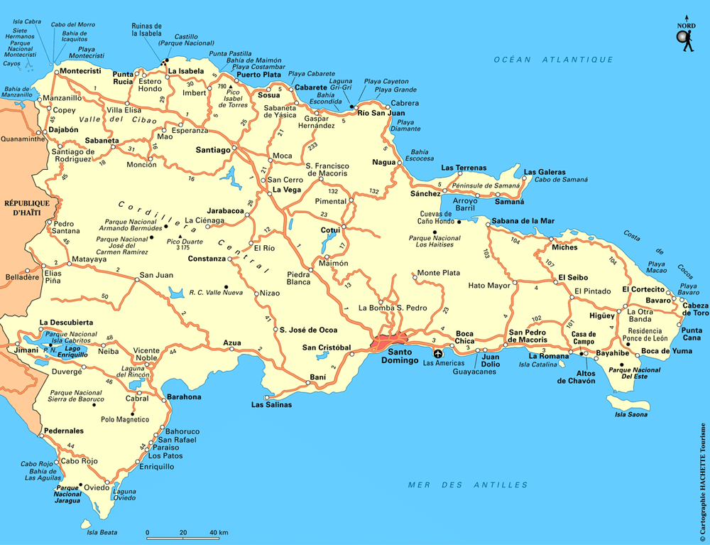 Carte République Dominicaine - Plan République Dominicaine