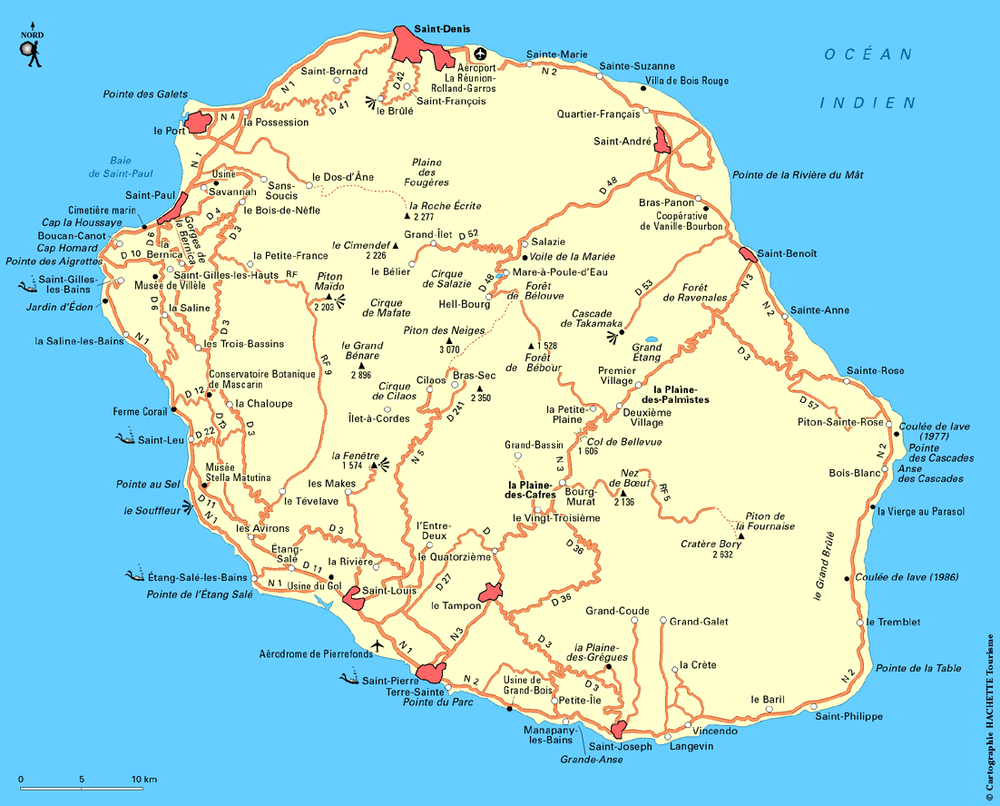 Carte Réunion - Plan Réunion