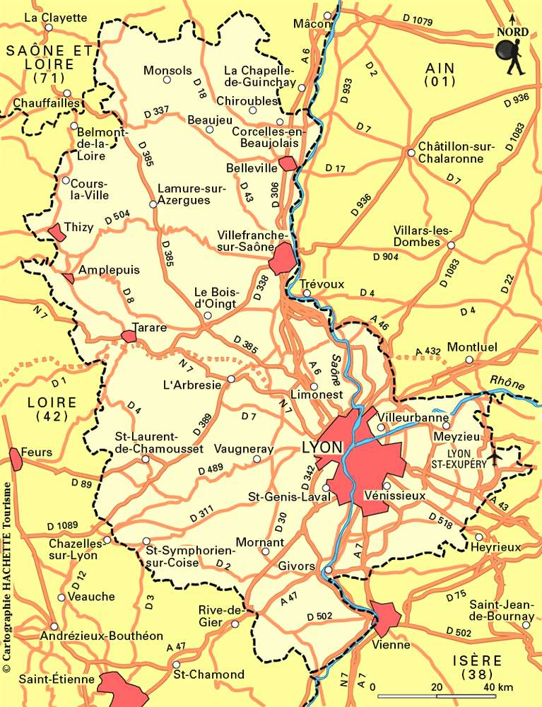 Carte Rhône - Plan Rhône