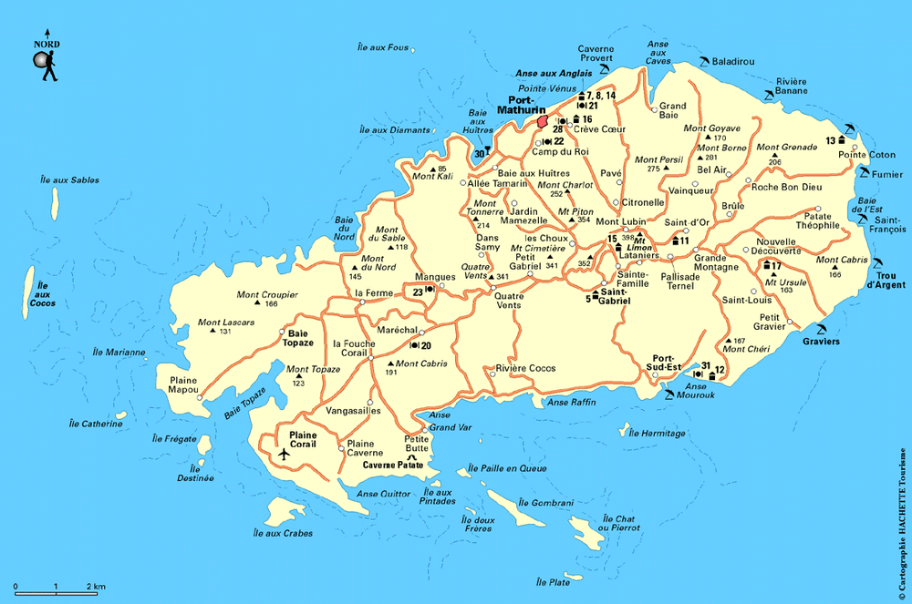 Carte Rodrigues - Plan Rodrigues