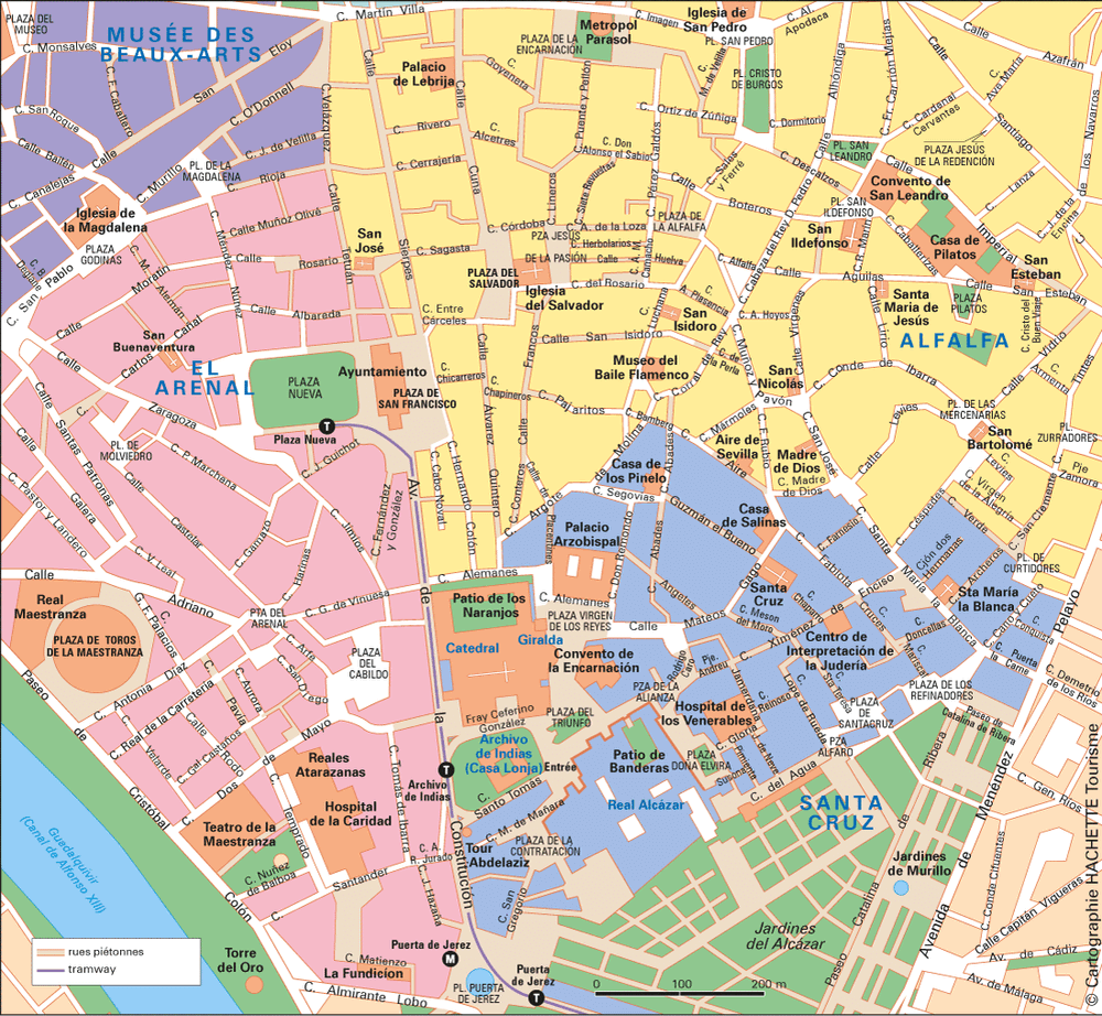 Carte Séville centre - Plan Séville centre