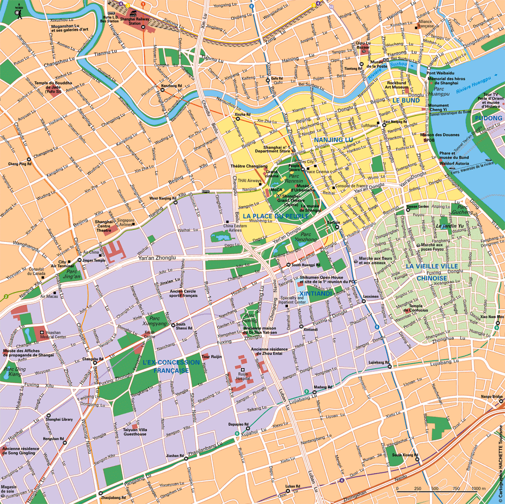 Carte Shanghai Ouest - Plan Shanghai Ouest