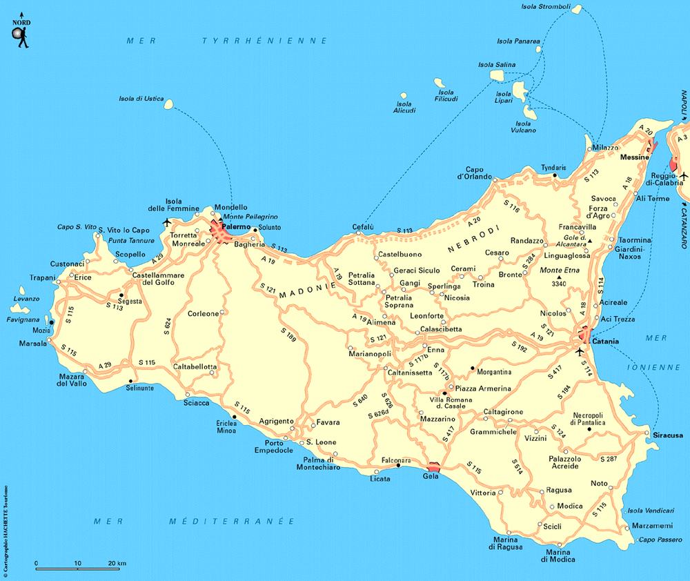 Carte Sicile - Plan Sicile