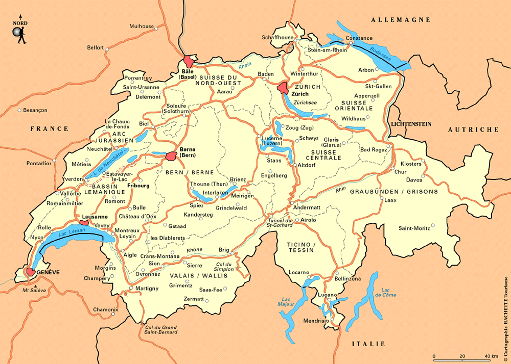 Carte Suisse - Plan Suisse