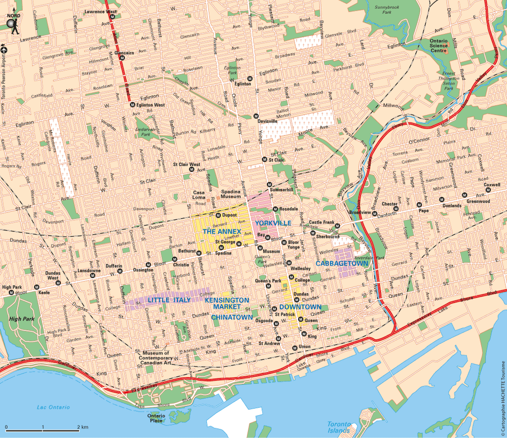 Carte Toronto Carte générale - Plan Toronto Carte générale