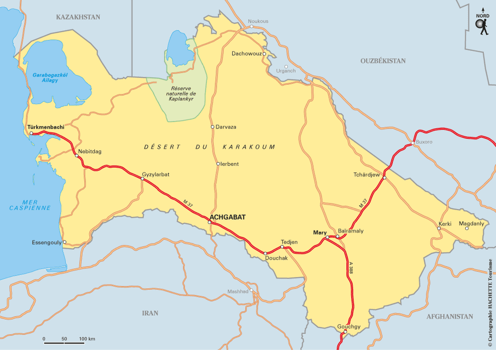 Carte Turkmenistan - Plan Turkmenistan