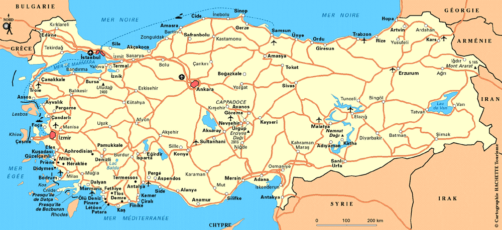 Carte Turquie - Plan Turquie