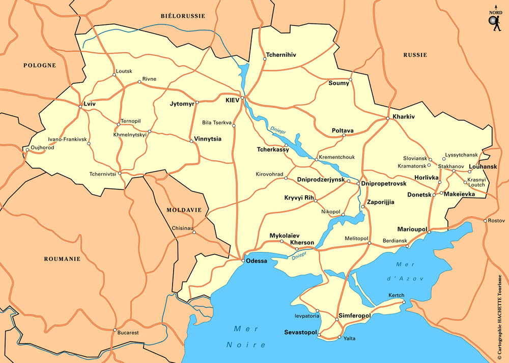 Carte Ukraine - Plan Ukraine