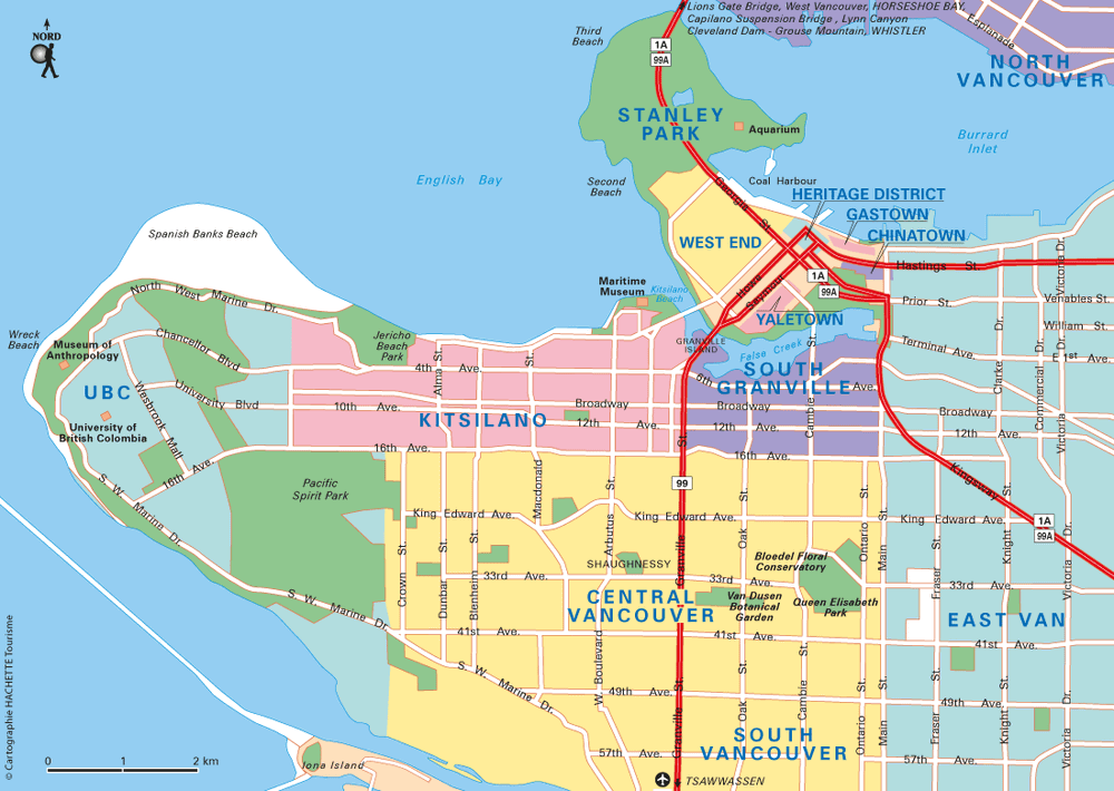 Carte Vancouver Carte générale - Plan Vancouver Carte générale
