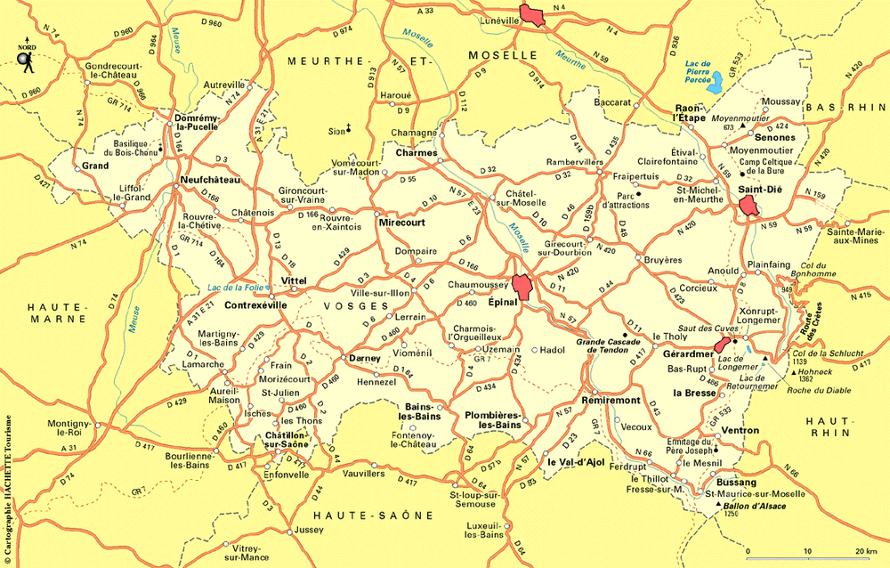 Carte Vosges - Plan Vosges