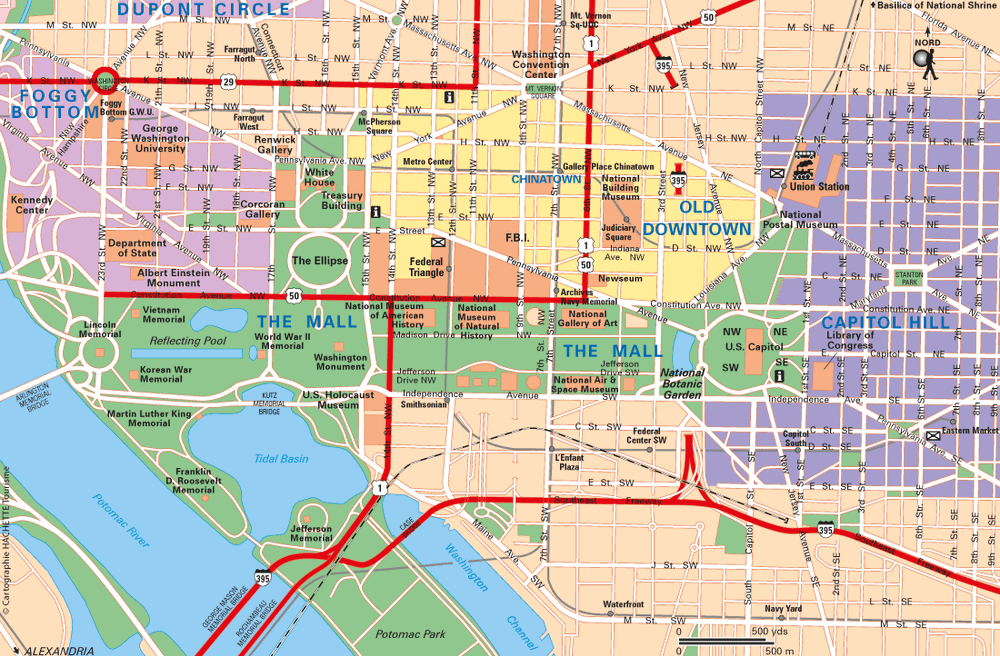 Carte Washington DC Downtown - Plan Washington DC Downtown