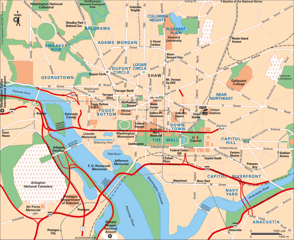 Carte Washington DC Carte générale - Plan Washington DC Carte générale