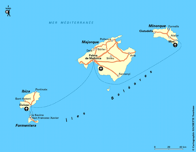 Carte Baléares - Plan Baléares