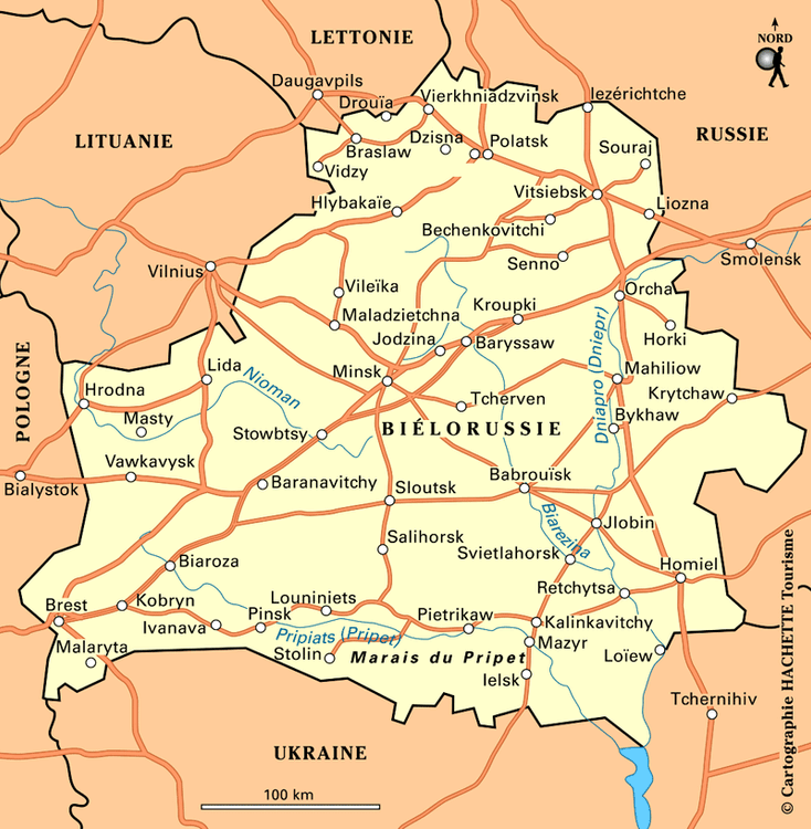 Carte Biélorussie - Plan Biélorussie