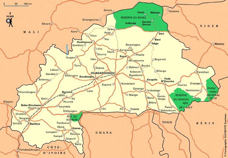Carte Burkina Faso - Plan Burkina Faso