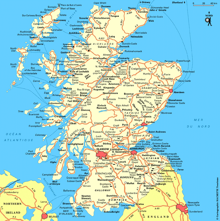Carte Ecosse - Plan Ecosse