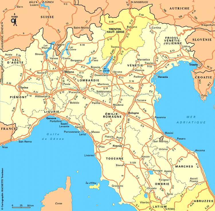 Carte Italie nord - Plan Italie nord