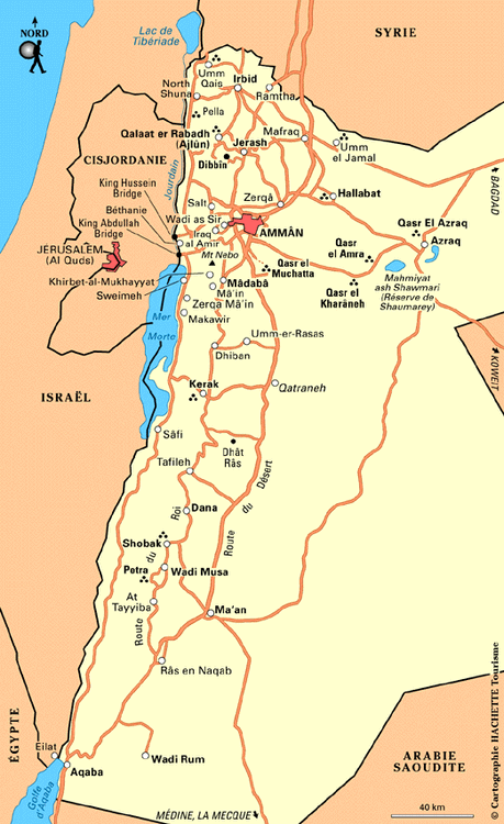 Carte Jordanie - Plan Jordanie