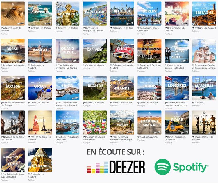 Les playlists du Routard