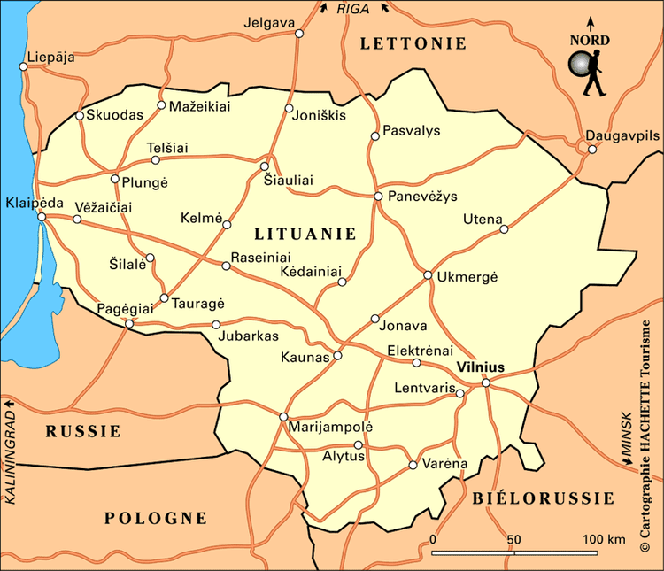 Carte Lituanie - Plan Lituanie
