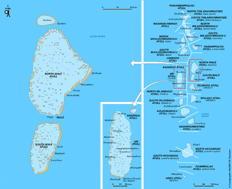 Carte Maldives - Plan Maldives