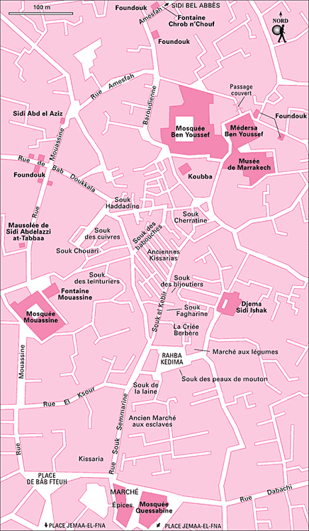 Carte Les souks - Plan Les souks