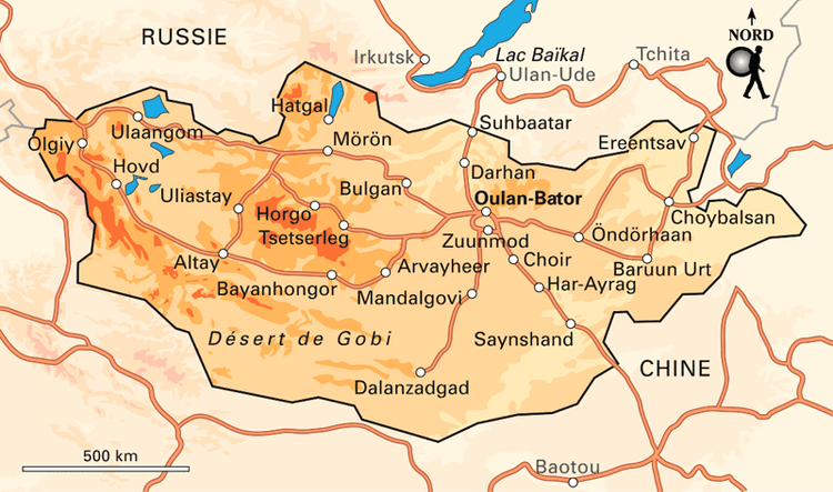 Carte Mongolie - Plan Mongolie