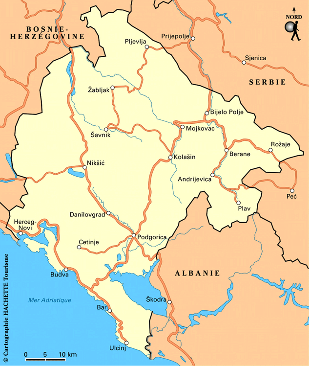 Carte Monténégro - Plan Monténégro